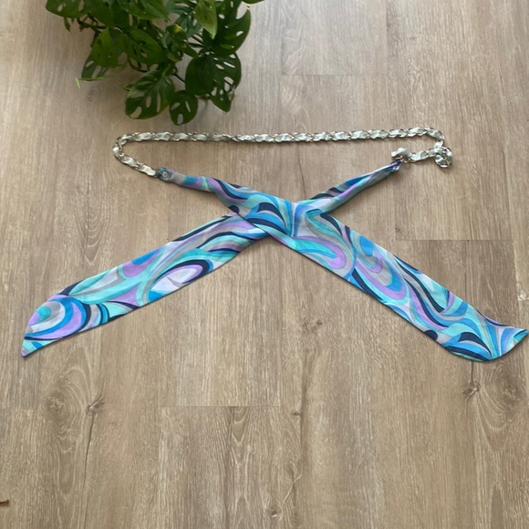 Vintage Accessories Vintage 200s Y2k Pucci Inspired Chain Loop Belt